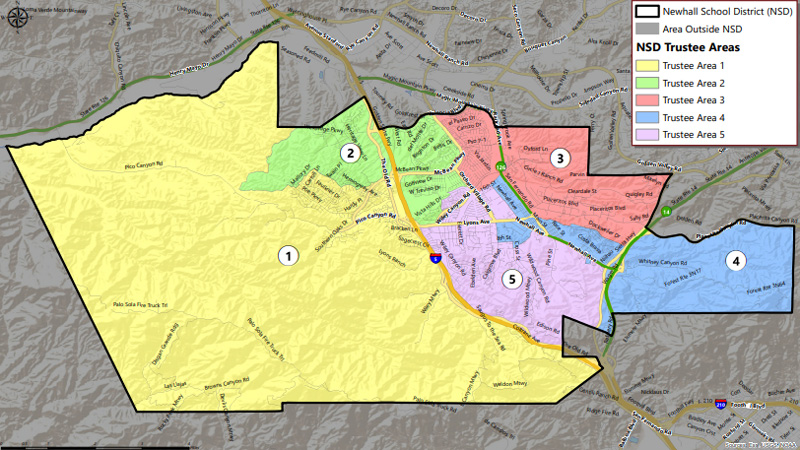 Newhall School District Map Newhall School District Map